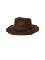 Vegan Suede Teardrop Hat- Chocolate