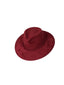 Vegan Suede Teardrop Hat- Burgundy Red