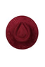 Vegan Suede Teardrop Hat- Burgundy Red