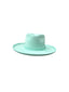 Vegan Suede Diamond Hat - Pencil Brim - Mint