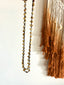 Boho Long Beaded Necklace in Cream