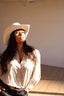 Western Cowboy Glitter Hat- Ivory