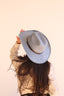 Austin Vegan Suede Cowboy Hat- Steele Blue