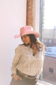 Austin Vegan Suede Cowboy Hat- Blush Pink