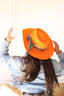 The Sunset Serenade Rancher Hat in Orange - Merino Wool