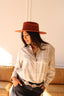 The Quinn Cattlemen Wool Felt Hat - Brick