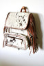 Sedona Cowhide Fringe Backpack - Ivory + Camel