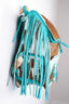 Sedona Cowhide Fringe Backpack - Ivory + Turquoise