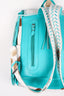 Sedona Cowhide Fringe Backpack - Ivory + Turquoise