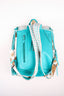 Sedona Cowhide Fringe Backpack - Ivory + Turquoise