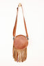 Sophie - Canteen Round Tooled Cowhide & Leather Crossbody Bag