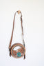 Brooke - Canteen Round Tooled Cowhide & Leather Crossbody Bag