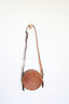 Brooke - Canteen Round Tooled Cowhide & Leather Crossbody Bag