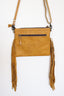 Lainey Tooled Leather Crossbody Bag - Mustard