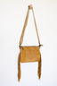 Lainey Tooled Leather Crossbody Bag - Mustard