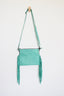 Lainey Tooled Leather Crossbody Bag - Turquoise