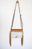 Ellie Fringe Cowhide Crossbody Bag with Adjustable Strap - Mustard