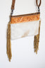 Ellie Fringe Cowhide Crossbody Bag with Adjustable Strap - Mustard