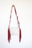 Gigi Red Fringe Cowhide Crossbody Bag with Adjustable Strap