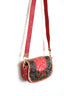 Savannah Beaded Cowhide Crossbody Bag - Red