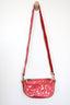 Savannah Beaded Cowhide Crossbody Bag - Red