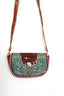 Savannah Beaded Cowhide Crossbody Bag - Brown