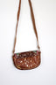 Savannah Beaded Cowhide Crossbody Bag - Brown