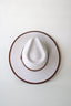 Vegan Suede Rancher Hat -Duo Tone - Ivory + Caramel