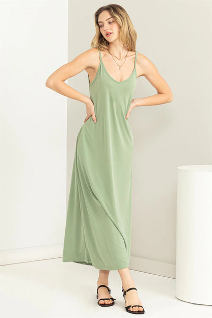The Classic Cami Maxi Dress- Olive