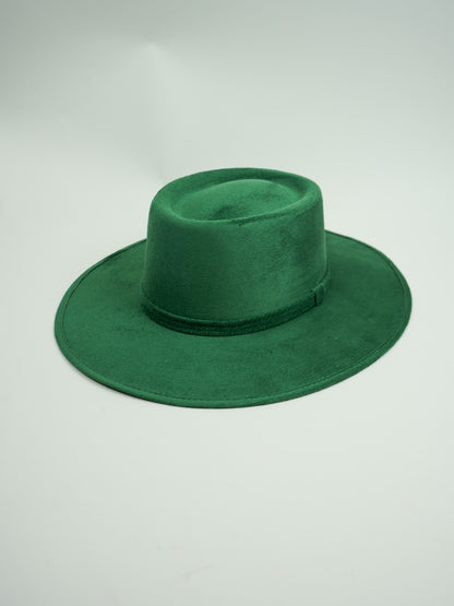 Isabella Boater Hat -Emerald Green