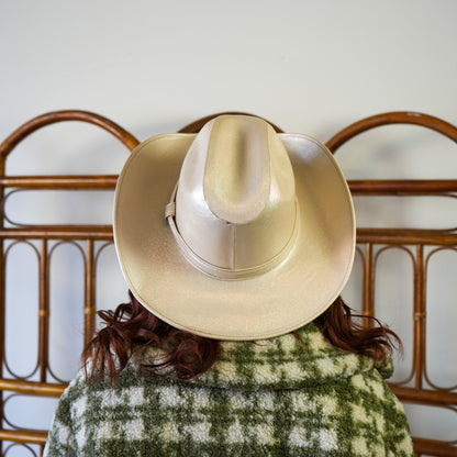 Jan Western Cowboy Champagne Glitter Hat
