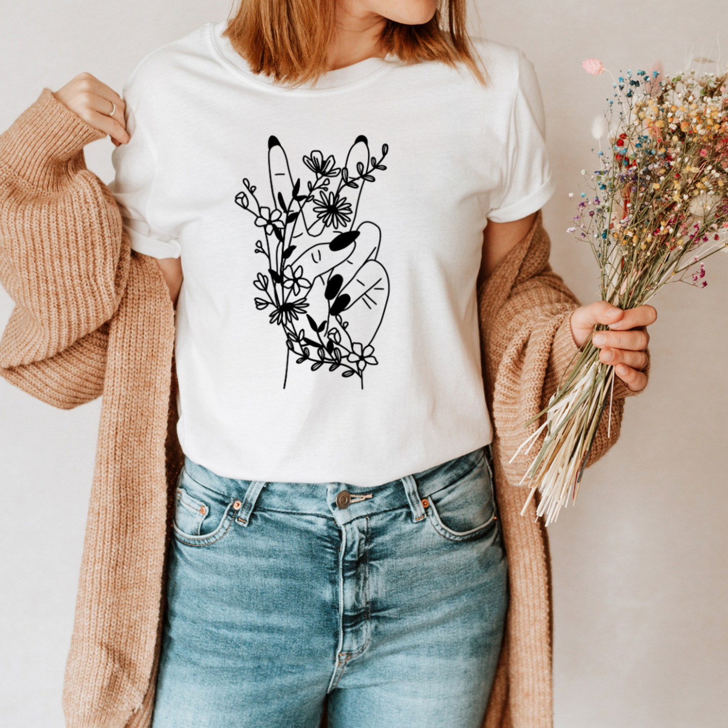 Peace And Plants Graphic Tee