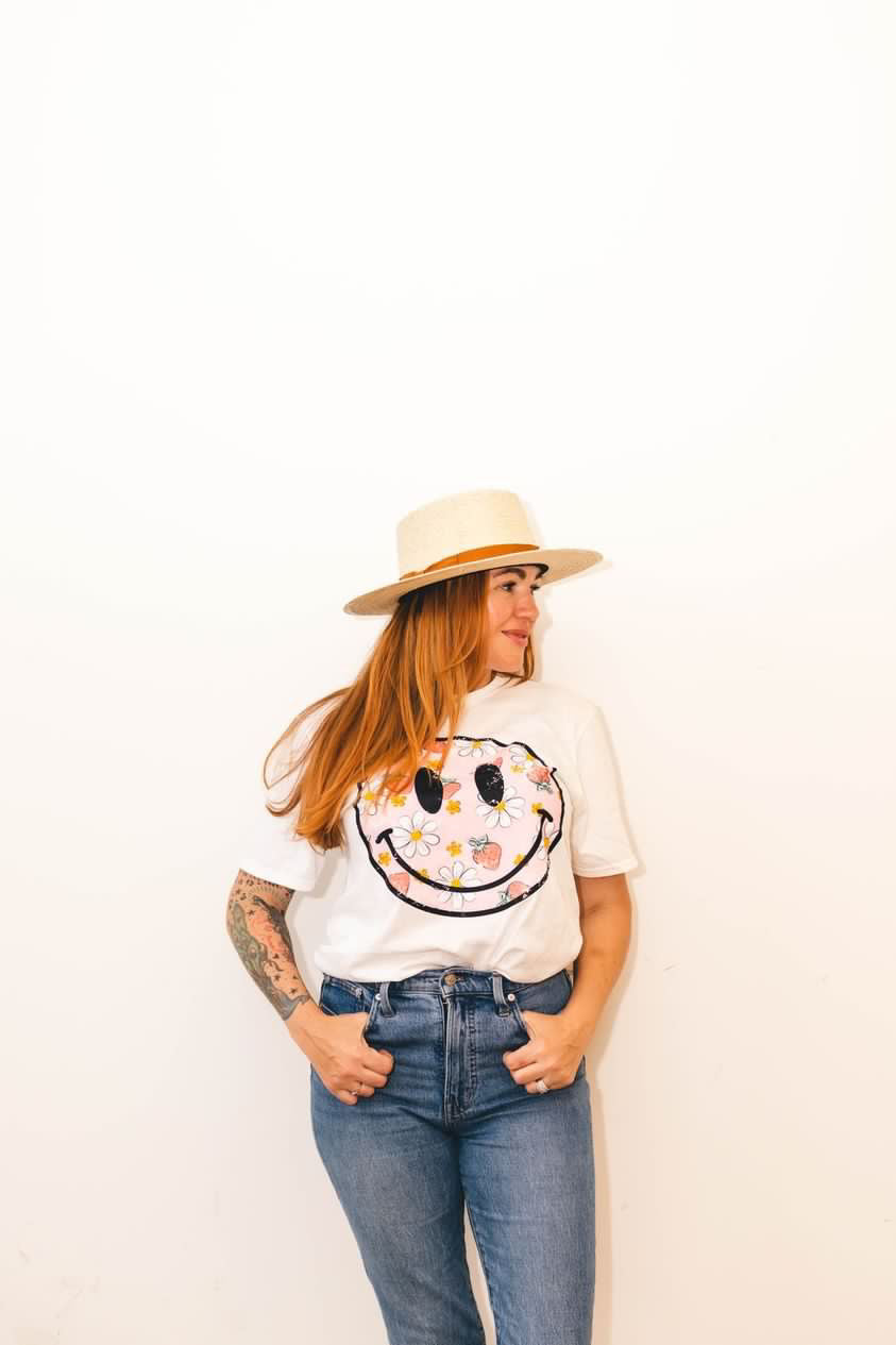 Strawberry Smiley Face Tee