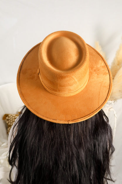 Isabella Boater Hat -Camel